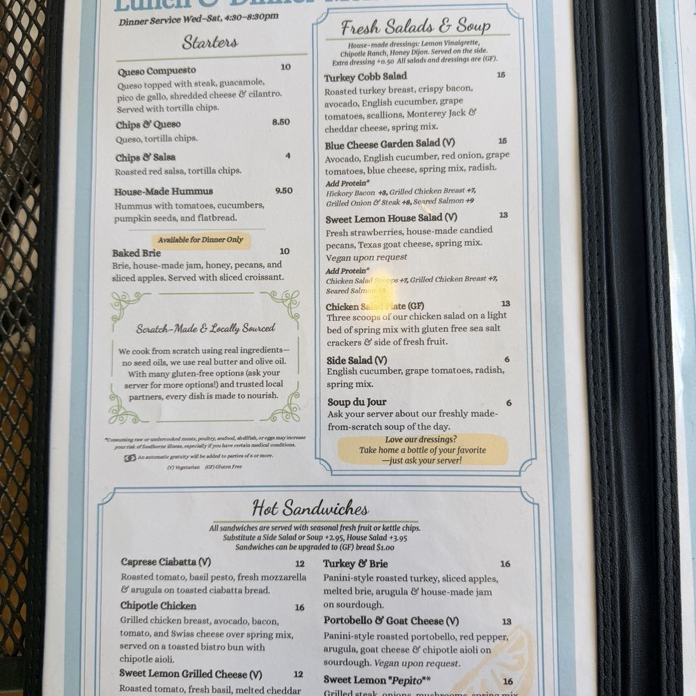 Sweet Lemon Kitchen - Lunch and dinner menu - Cafes Near Me - Georgetown, Texas Sweet Lemon Kitchen - Lunch and dinner menu - Cafes Near Me - Georgetown, Texas