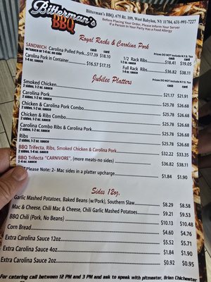 Menu photo 1 Bitterman’s BBQ West Babylon, NY