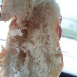 This is a chunk of Sorrentos Bakery Bread. The outside perfectly crusty while tbe inside is melt on your tongue yummyness.
