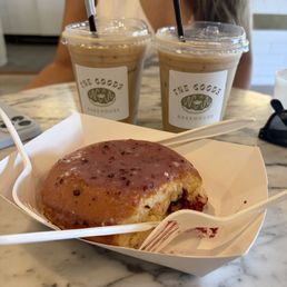 Berry Donut and Iced Coconut Vanilla Lattes Berry Donut and Iced Coconut Vanilla Lattes