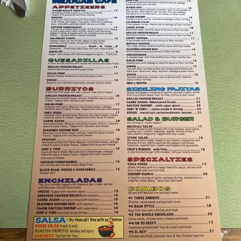 Fred's Mexican Cafe - Menu - Mexican Near Me - Kihei, Hawaii Fred's Mexican Cafe - Menu - Mexican Near Me - Kihei, Hawaii