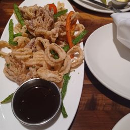 Calamari with a teriyaki type sauce Calamari with a teriyaki type sauce