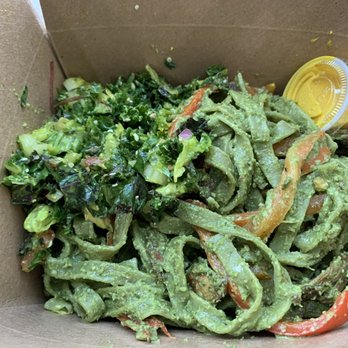 Mystical Mixes - Pesto Pasta with Kale Salad - Juice Bars & Smoothies Near Me - Oakland, California Mystical Mixes - Pesto Pasta with Kale Salad - Juice Bars & Smoothies Near Me - Oakland, California