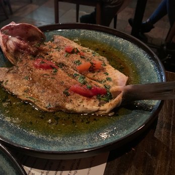 Sparrow + Wolf - The loup de mer (Mediterranean sea bass) with brown buttered curry sauce... Deliciously buttery. - New American Near Me - Las Vegas, Nevada