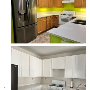 J’s Paint - Before and after kitchen cabinets - Painters Near Me J’s Paint - Before and after kitchen cabinets - Painters Near Me