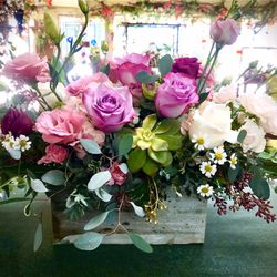 Cypress Florist - One of our popular  wooden box arrangement