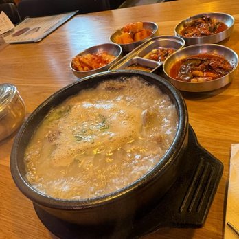 Jagalchi - Ox bone soup with brisket. Piping hot as it should be. - Korean Near Me - Gardena, California