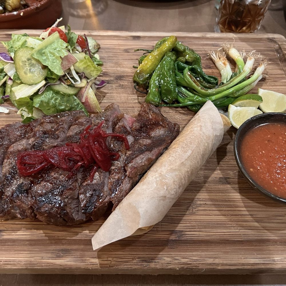Oaxaca Club - Carne asada (salad subbed for rice and beans) - New Mexican Cuisine Near Me - Jacksonville Beach, Florida Oaxaca Club - Carne asada (salad subbed for rice and beans) - New Mexican Cuisine Near Me - Jacksonville Beach, Florida