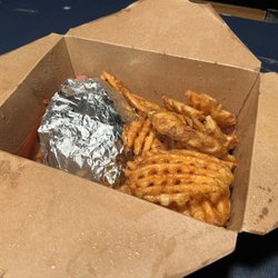 The Chupacabra Burger w/ a side of Waffle Fries