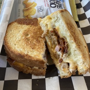 Sarbez - This was the 4 cheese, 4 meat sandwich. $13.00 - Cafes Near Me - Saint Augustine, Florida Sarbez - This was the 4 cheese, 4 meat sandwich. $13.00 - Cafes Near Me - Saint Augustine, Florida