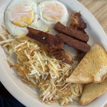 Rogers Malt Shoppe - Bacon sausage eggs hashbrowns and pancake pancakes - Ice Cream & Frozen Yogurt Near Me - Dickinson, Texas Rogers Malt Shoppe - Bacon sausage eggs hashbrowns and pancake pancakes - Ice Cream & Frozen Yogurt Near Me - Dickinson, Texas