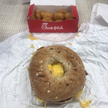 Chick-fil-A - Chicken, Egg, & Cheese Bagel Meal - Fast Food Near Me - Jacksonville, Florida
