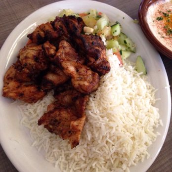 Aderet - Pargiot with rice & Israeli Salad - Middle Eastern Near Me - Dallas, Texas