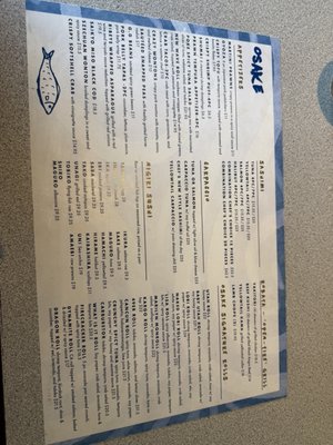 Menu photo 1 Osake Santa Rosa, CA