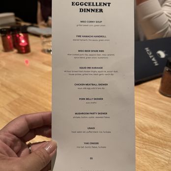 HATCH - Their set menu - Japanese Near Me - Los Angeles, California