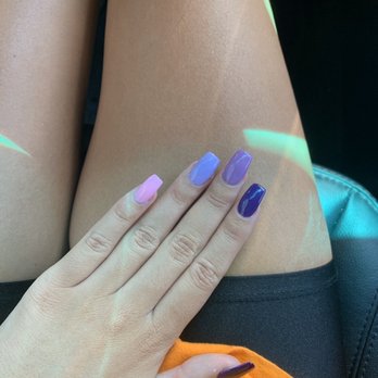 Alpha Nails - purple ombré - Nail Salons Near Me - Huntington Beach, California