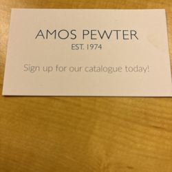 Amos Pewter - Business card