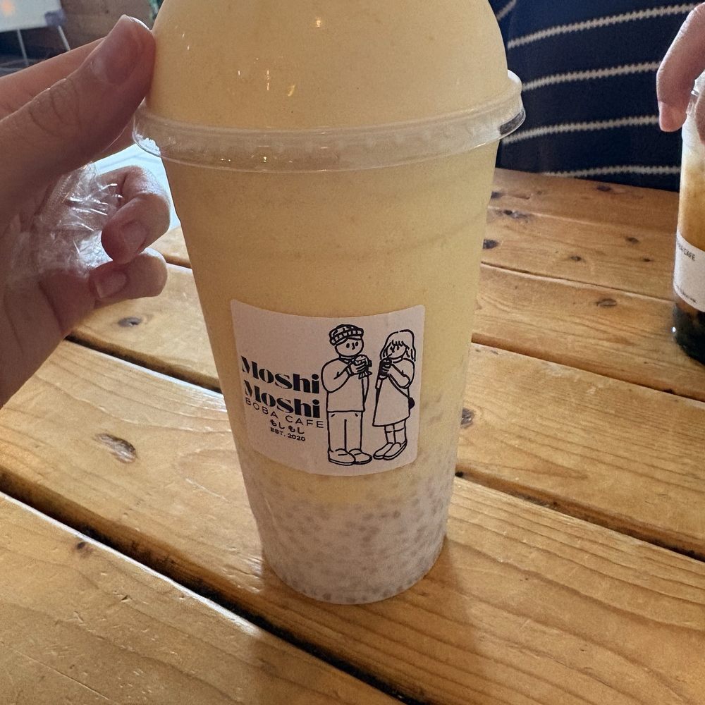 Moshi Moshi Boba Cafe - Mango sago with extra sago - Bubble Tea Near Me - Greensboro, North Carolina Moshi Moshi Boba Cafe - Mango sago with extra sago - Bubble Tea Near Me - Greensboro, North Carolina