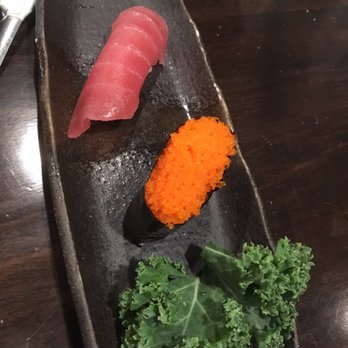 Fukuda - Tuna and masago nigiri. Pretty good. - Japanese Near Me - The Woodlands, Texas Fukuda - Tuna and masago nigiri. Pretty good. - Japanese Near Me - The Woodlands, Texas