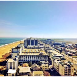 An aerial view of Ocean City, MD.