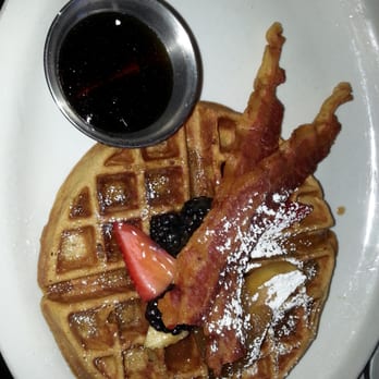 Backstreet Cafe - Gingerbread Waffles & Bacon - New American Near Me - Houston, Texas