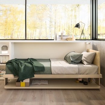 Resource Furniture - Kali Board Twin Wall Bed With Desk - Night - Furniture Stores Near Me - Vancouver, British Columbia Resource Furniture - Kali Board Twin Wall Bed With Desk - Night - Furniture Stores Near Me - Vancouver, British Columbia