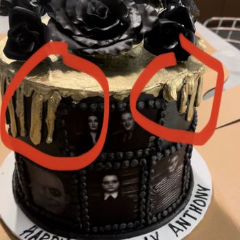 Cake and Art - Just not what I was expecting for (Drip effect) was expecting a cleaner more refined more professional effect - Bakeries Near Me - West Hollywood, California