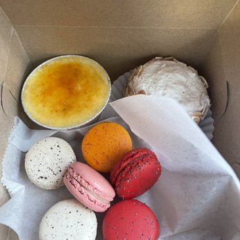 La Bergamote - Macaroons, Cream Brûlée and some Almond tart. - Breakfast & Brunch Near Me - New York, New York La Bergamote - Macaroons, Cream Brûlée and some Almond tart. - Breakfast & Brunch Near Me - New York, New York