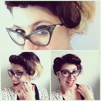 Lipstick, Lashes & Locks - Retro roll fringe hair do by Lipstick, Lashes & Locks - Blow Dry/Out Services Near Me - Edinburgh, EDH