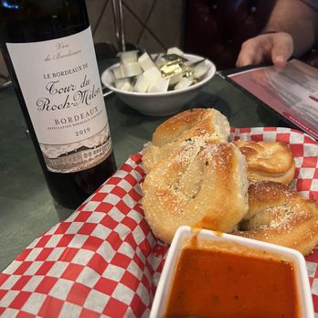 Tony's Pizza & Pasta - Free homemade bread and marinara - best thing we had - Pizza Near Me - Dallas, Texas