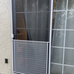 Sliding glass door screen. Sliding glass door screen.