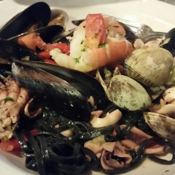 Caffe Macaroni - Squid Ink Linguine....a wonderful shellfish black pasta dish - Italian Near Me - San Francisco, California