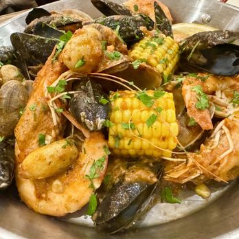 Driftwood - Shellshock with Charred Tomato Butter Sauce - Seafood Near Me - Maspeth, New York Driftwood - Shellshock with Charred Tomato Butter Sauce - Seafood Near Me - Maspeth, New York
