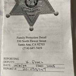 City Of Corona Police Department - Report number, from September 2020!!!
