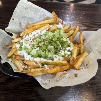 Del Seoul - Kimchi Fries (contains pork) - Korean Near Me - Chicago, Illinois