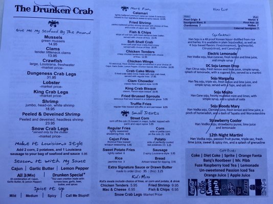 Menu photo 5 The Drunken Crab Santa Barbara, CA Menu photo 5 The Drunken Crab Santa Barbara, CA