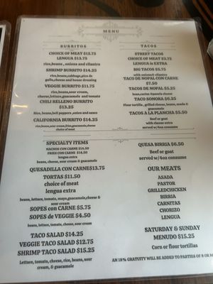 Menu photo 1 El Rey Taco Grill - Wildomar Wildomar, CA