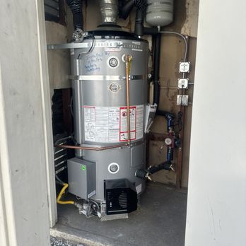 Beeto's Plumbing & Rooter - New 100 gallon gas water heater, professionally installed by us :) passed Plumbing inspection with the city of L.A - Plumbing Near Me Beeto's Plumbing & Rooter - New 100 gallon gas water heater, professionally installed by us :) passed Plumbing inspection with the city of L.A - Plumbing Near Me