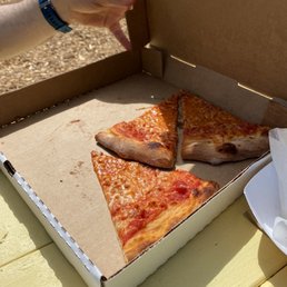 The experimental cheese pizza. They are not offering this yet, but they're experimenting on it. It was good!