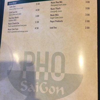 Pho Saigon - Last page of menu - Vietnamese Near Me - Charleston, South Carolina Pho Saigon - Last page of menu - Vietnamese Near Me - Charleston, South Carolina