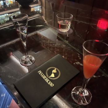 Panamericano Bar - Shots after our meal with the check - Bars Near Me - Miami, Florida