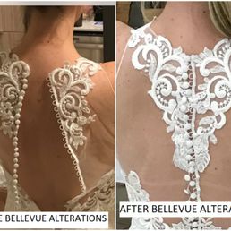 This is how they`ve put the lace back aka The ''quality'' work they do- Their work looks like a cheap replica of the original dress