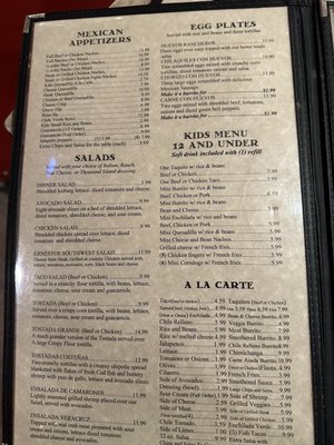 Menu photo 1 Ernesto's Mexican Restaurant St. George, UT Menu photo 1 Ernesto's Mexican Restaurant St. George, UT