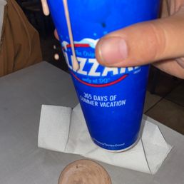 A sad banana split blizzard