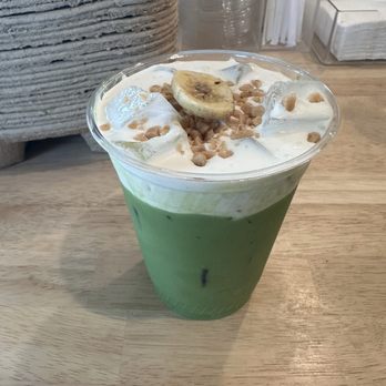 Sun House Cafe - Banana Cream Matcha Latte - Coffee & Tea Near Me - Sacramento, California Sun House Cafe - Banana Cream Matcha Latte - Coffee & Tea Near Me - Sacramento, California