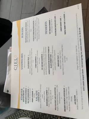 Menu photo 6 Cielo Scottsdale, AZ
