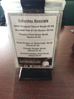 Menu photo 6 Buttermilk Cafe Independence, IA