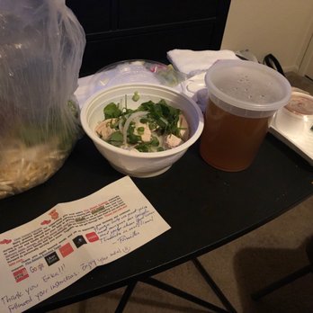 Pho Saigon Express - Super sweet personalized message along with a really nice meal. - Vietnamese Near Me - Escondido, California