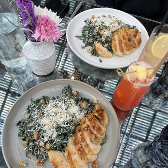 Openaire - The Bird, LA Woman, & Tuscan Kale Salad - New American Near Me - Los Angeles, California