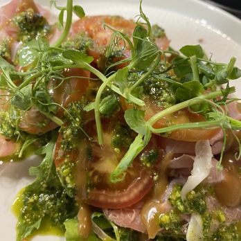The Wilson Street Pantry - Honey, whipped feta and ricotta with tomato, pistachio pesto, and prosciutto - Cafes Near Me - Glasgow, GLG The Wilson Street Pantry - Honey, whipped feta and ricotta with tomato, pistachio pesto, and prosciutto - Cafes Near Me - Glasgow, GLG